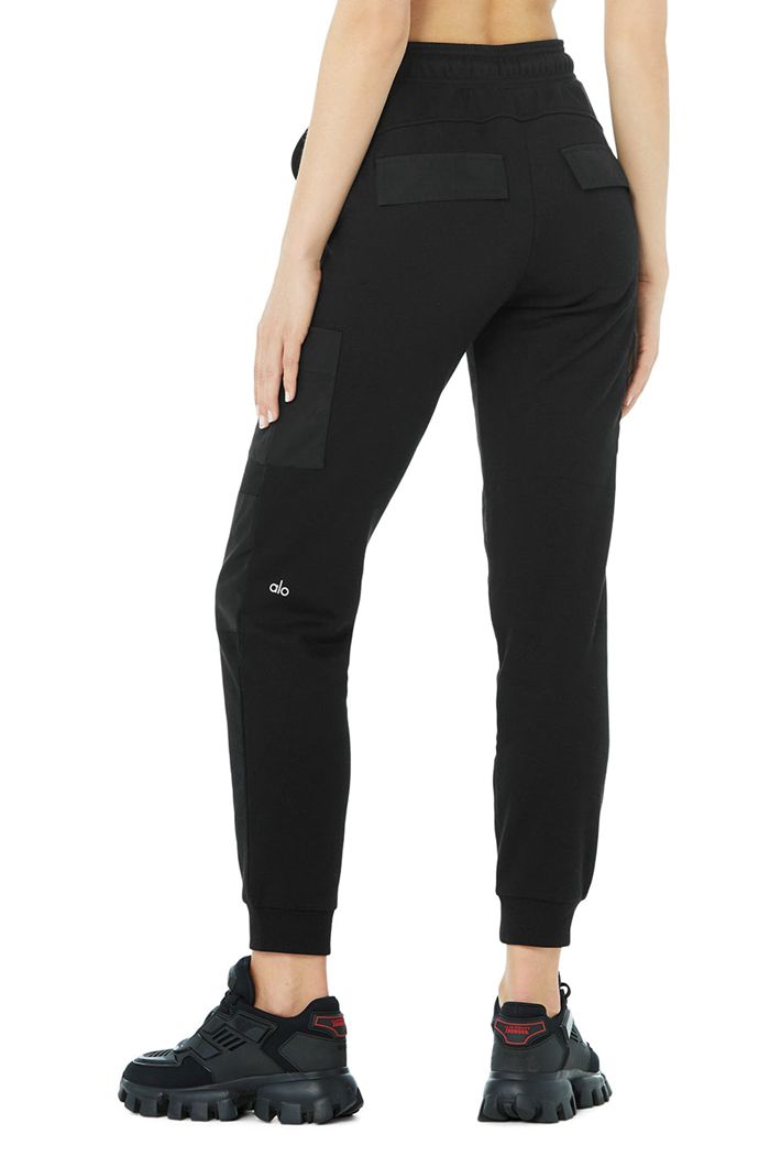 Alo Yoga Cargo Jogger Women's Pants Black | BUQSXZN-20