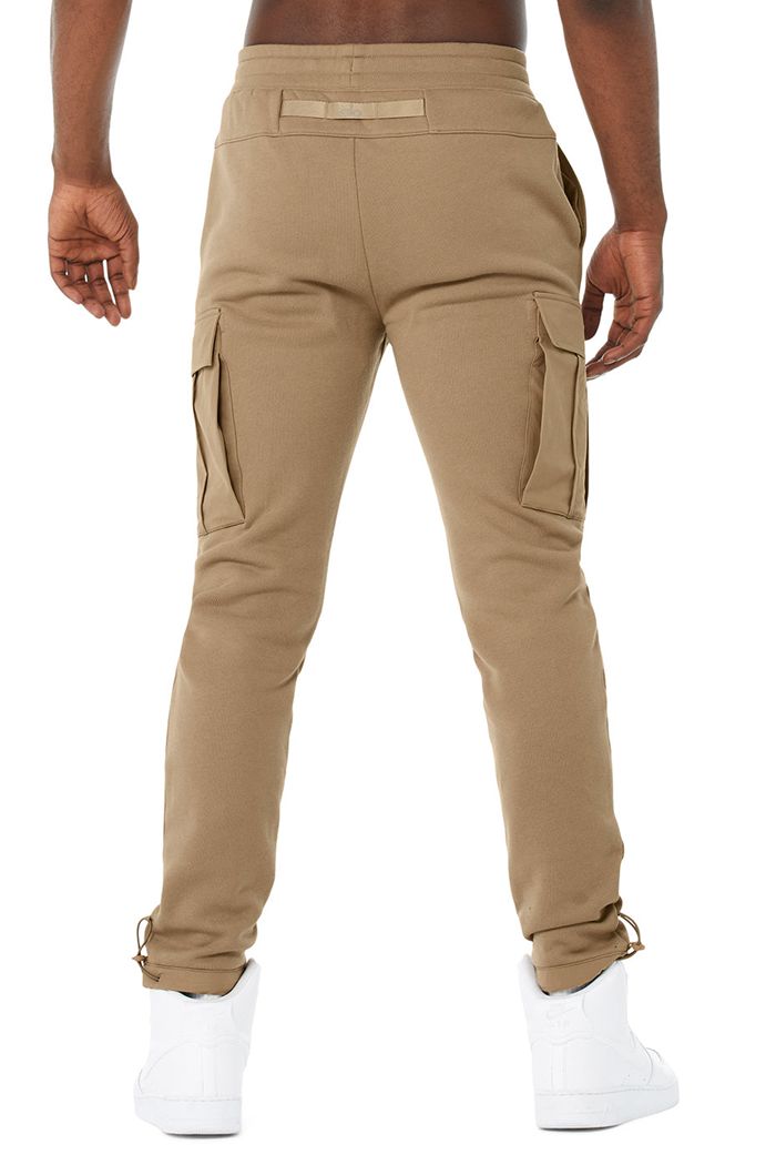 Alo Yoga Cargo Traverse Sweat Men's Pants Brown | SLVHGBM-53