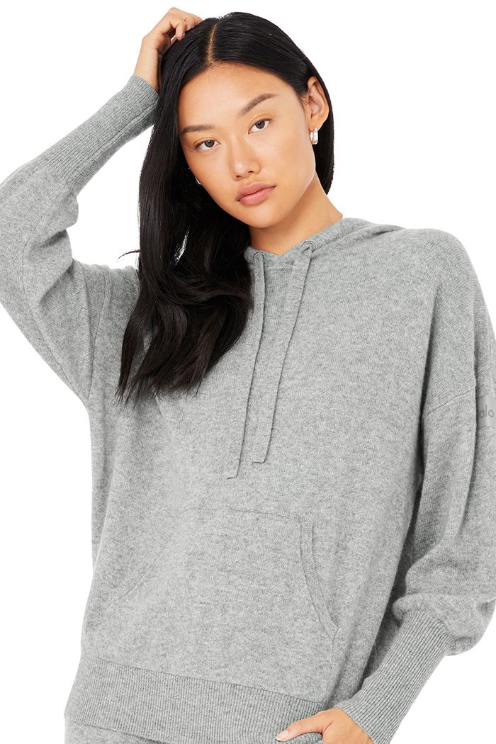 Alo Yoga Cashmere Jet Set Women's Hoodie Grey | OAILPWF-62