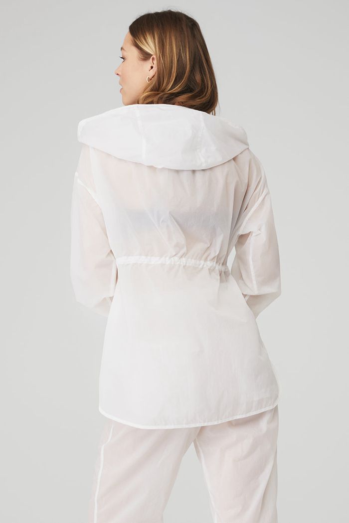 Alo Yoga Cloud Nine Women's Jackets White | KHBSPJQ-62