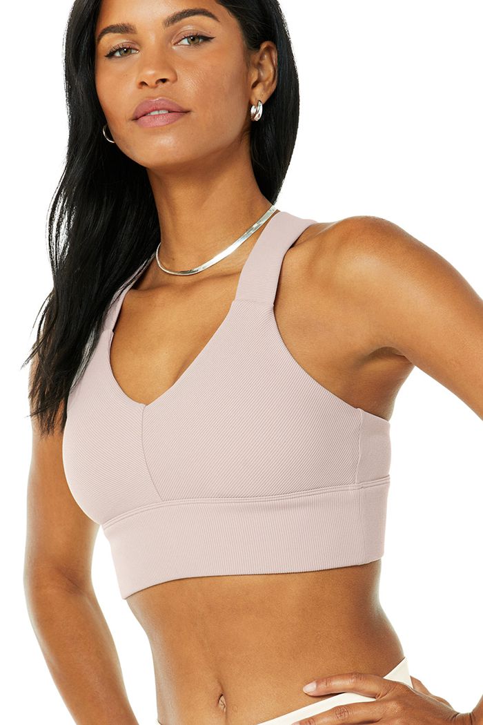 Alo Yoga Emulate Women's Bras Pink | FKXNCPH-32