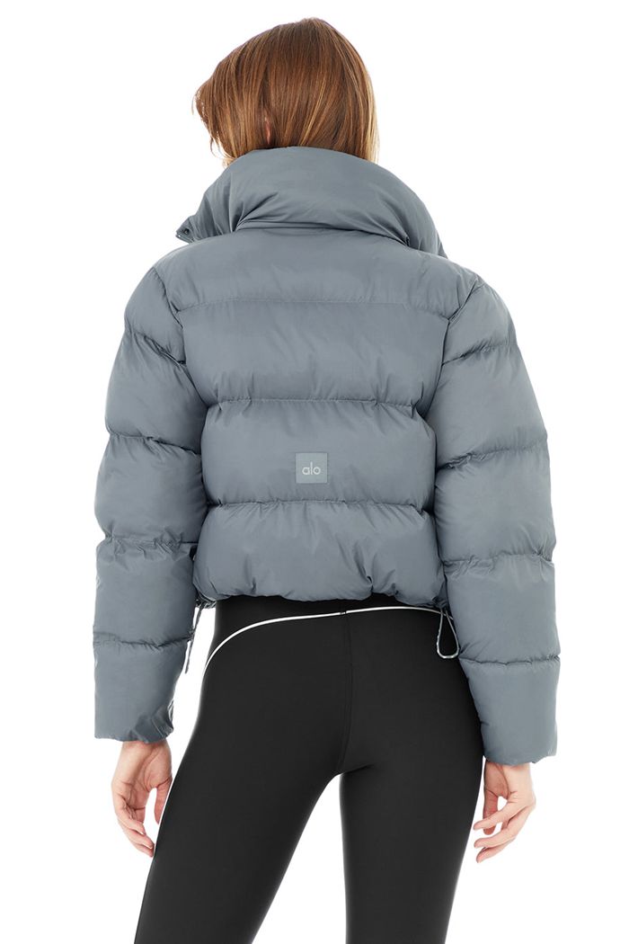 Alo Yoga Gold Rush Puffer Women's Jackets Grey | MAZPVRW-18