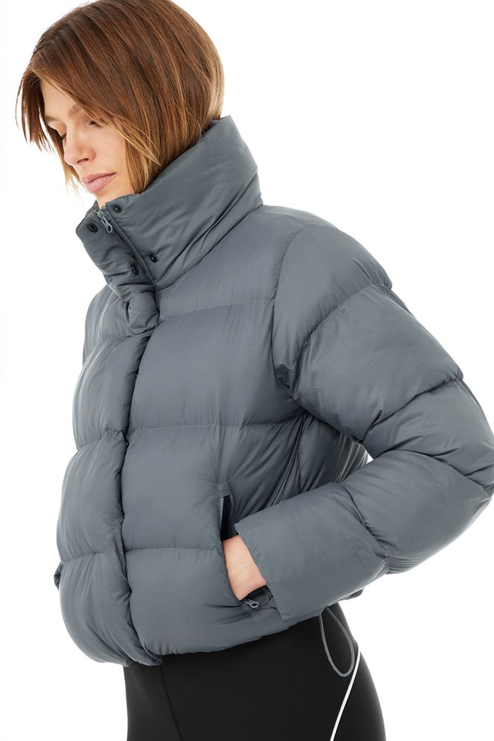 Alo Yoga Gold Rush Puffer Women's Jackets Grey | MAZPVRW-18