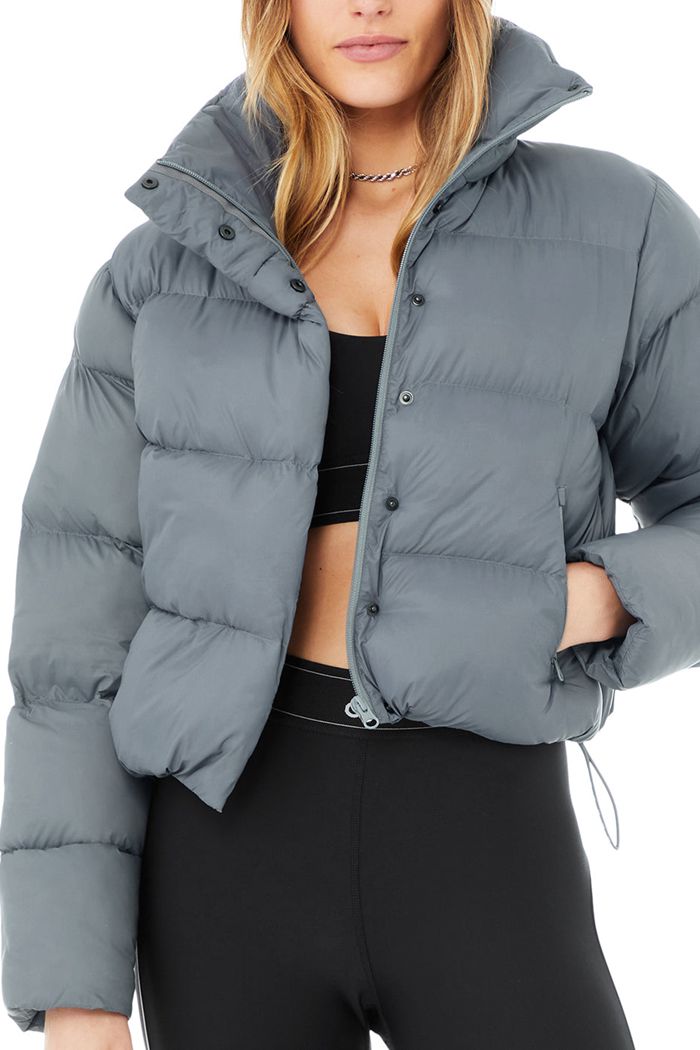 Alo Yoga Gold Rush Puffer Women's Jackets Grey | MAZPVRW-18