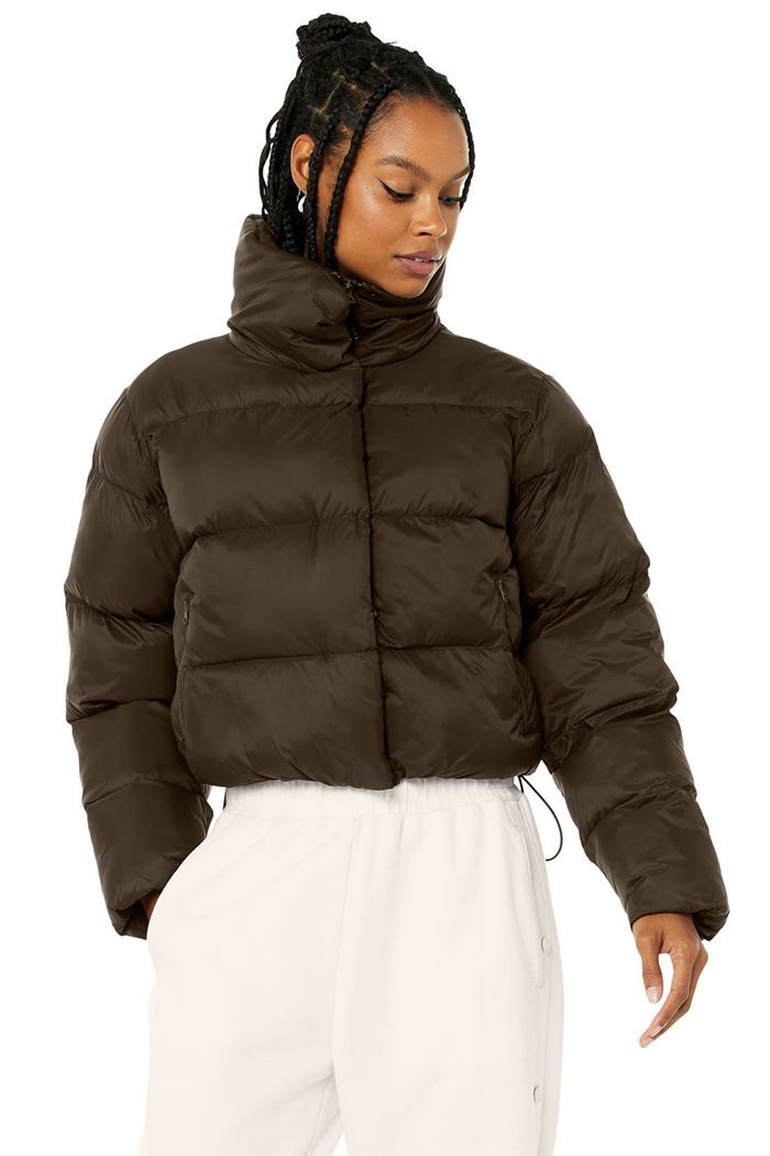 Alo Yoga Gold Rush Puffer Women's Jackets Black | MDRTFYN-52