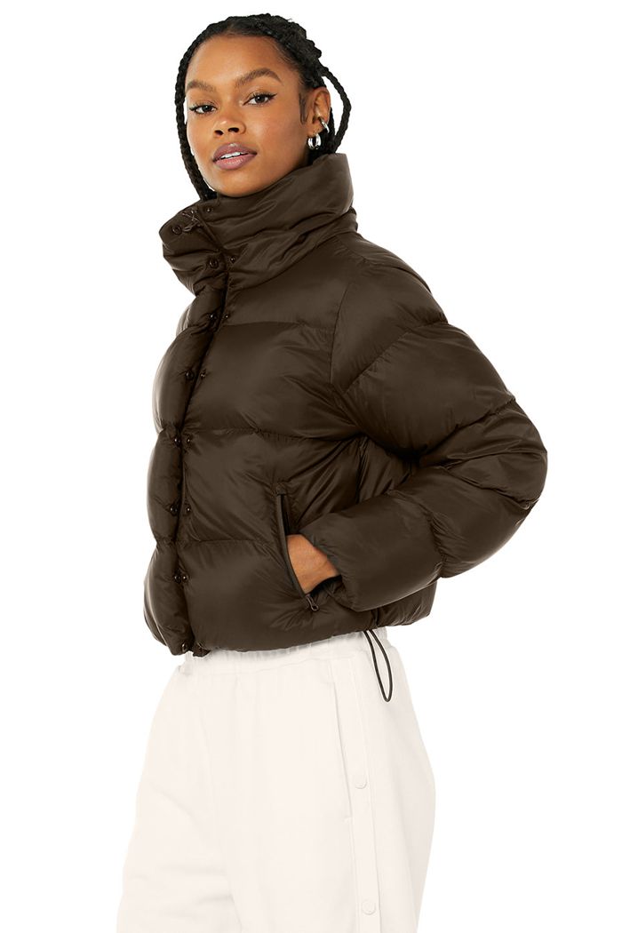 Alo Yoga Gold Rush Puffer Women's Jackets Black | MDRTFYN-52