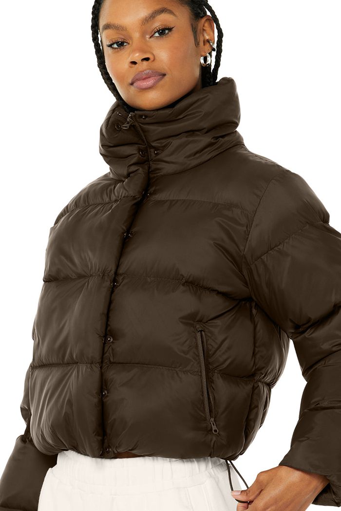 Alo Yoga Gold Rush Puffer Women's Jackets Black | MDRTFYN-52