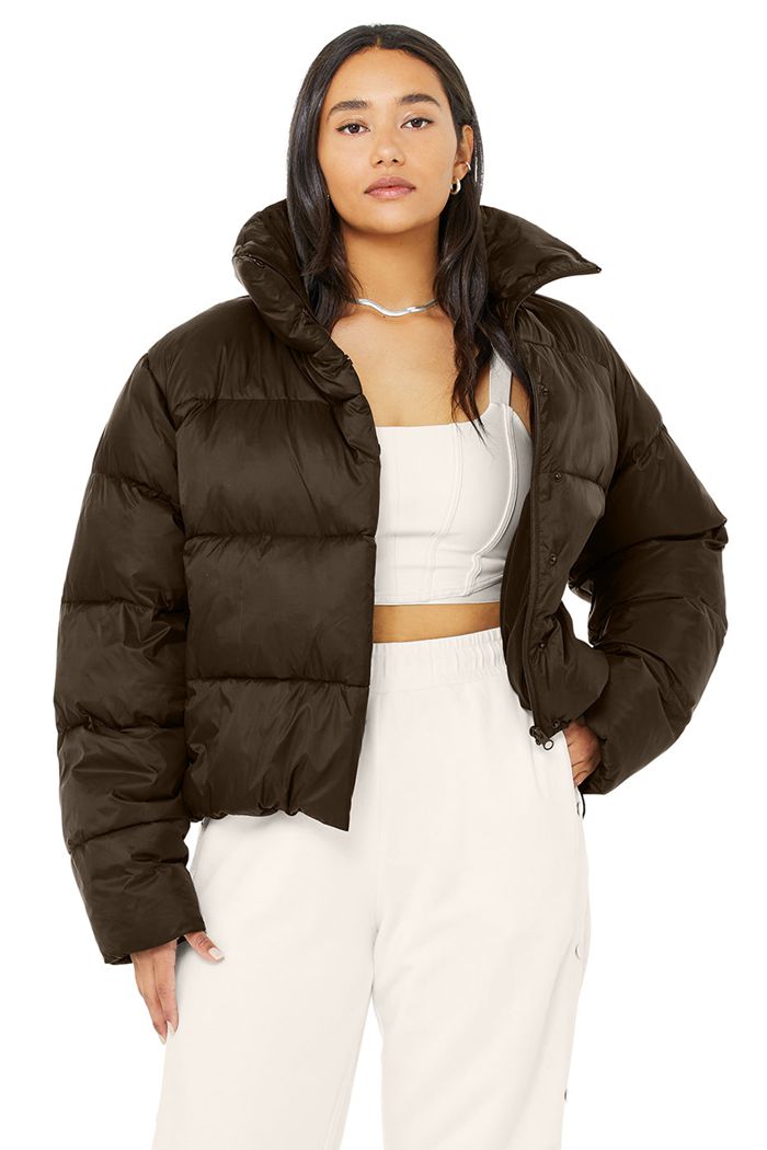 Alo Yoga Gold Rush Puffer Women's Jackets Black | MDRTFYN-52