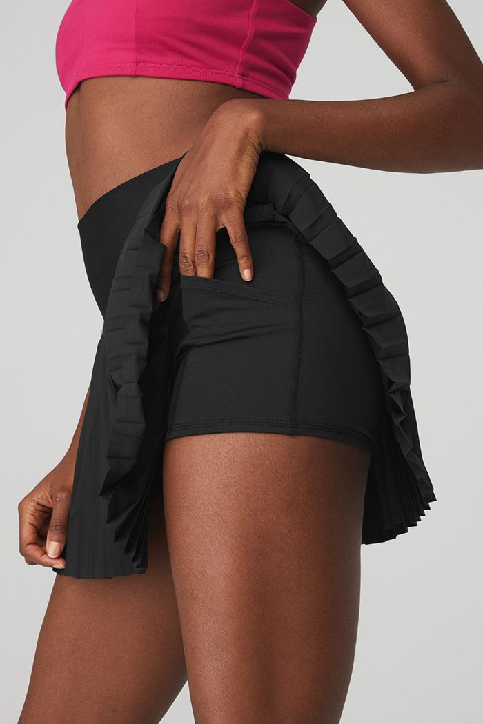 Alo Yoga Grand Slam Tennis Women's Skirts Black | YSUBRVE-93