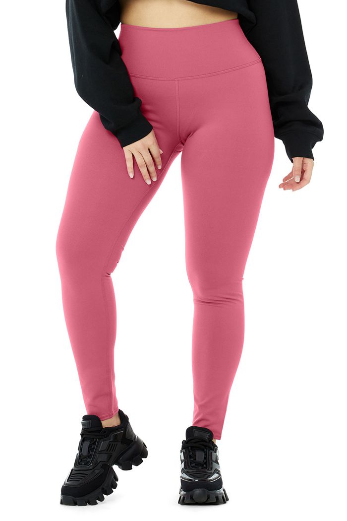 Alo Yoga High-Waist Airbrush Women's Leggings Purple | KTQVUIA-89