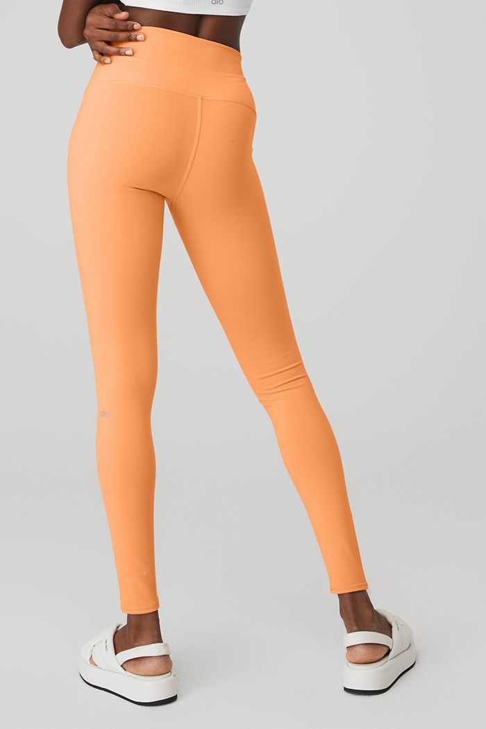 Alo Yoga High-Waist Airbrush Women's Leggings Orange | PACBSGJ-84