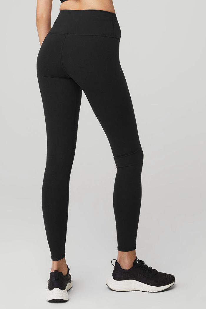 Alo Yoga High-Waist Airbrush Women's Leggings Black | QUIHYSE-03