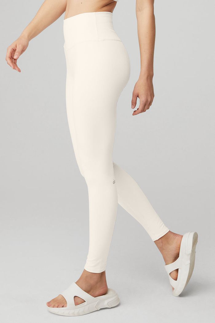 Alo Yoga High-Waist Airbrush Women's Leggings White | SVCNRBX-64