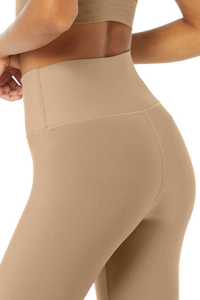 Alo Yoga High-Waist Airlift Women's Leggings Brown | KNTUFIW-19