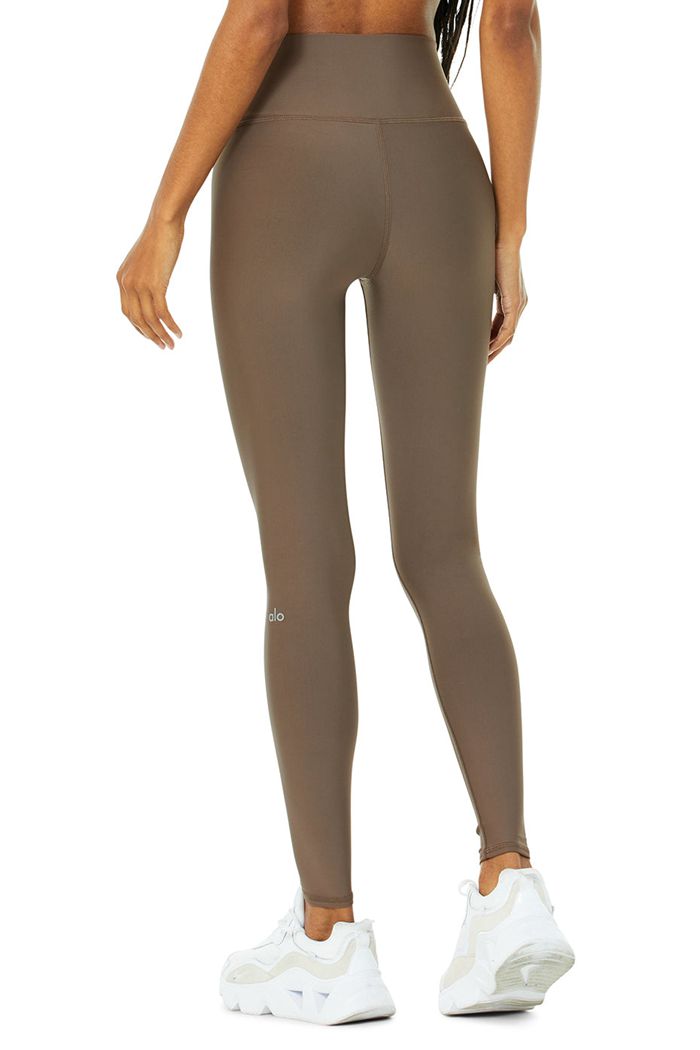 Alo Yoga High-Waist Airlift Women's Leggings Brown | LMPTNIH-36