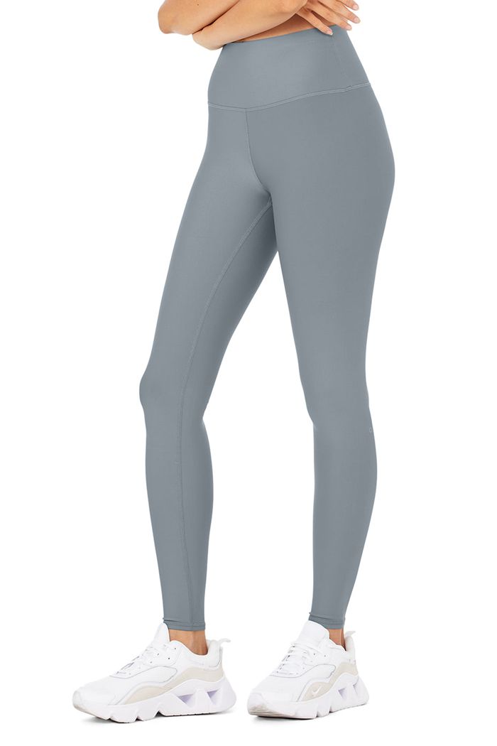 Alo Yoga High-Waist Airlift Women's Leggings Grey | PJKZFAQ-12