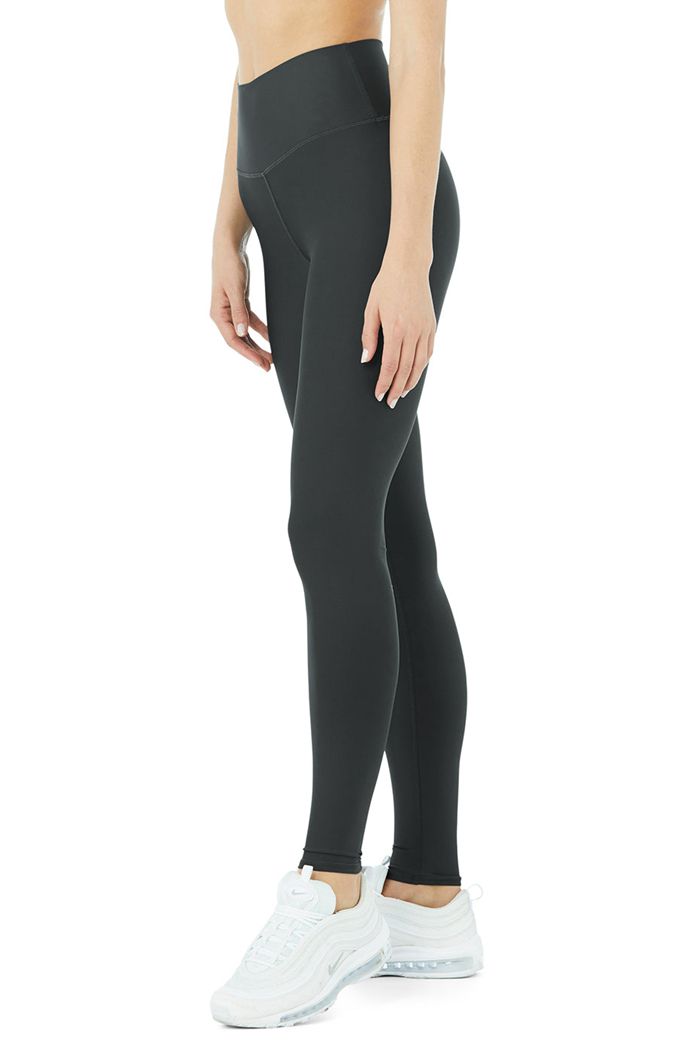 Alo Yoga High-Waist Airlift Women's Leggings Dark Grey | XLINZUG-96