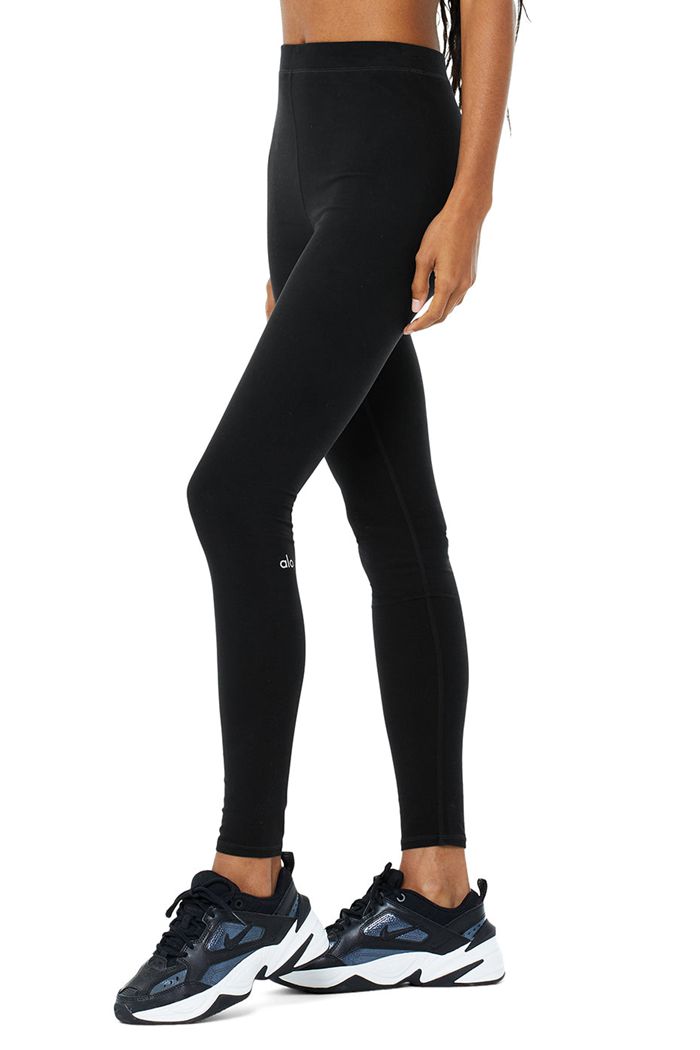 Alo Yoga High-Waist Alosoft Flow Women's Leggings Black | AYIEHCQ-97