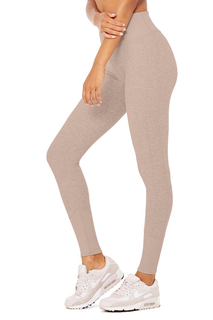 Alo Yoga High-Waist Alosoft Lounge Women's Leggings Pink | QDNSHWC-82