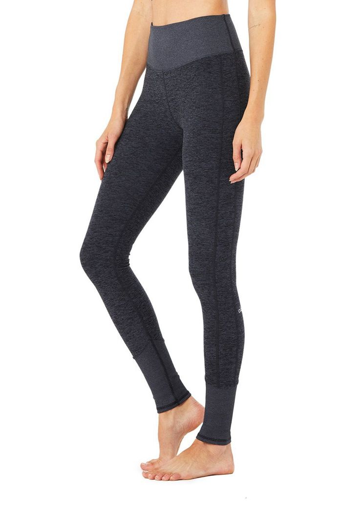 Alo Yoga High-Waist Alosoft Lounge Women's Leggings Navy | RYHBGTU-45