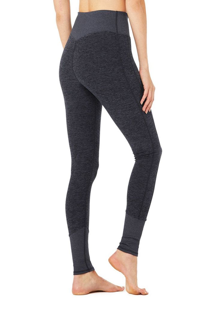 Alo Yoga High-Waist Alosoft Lounge Women's Leggings Navy | RYHBGTU-45