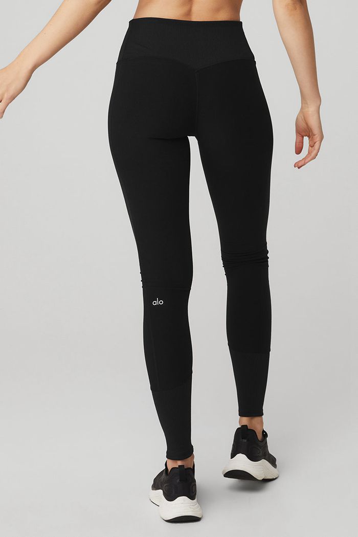 Alo Yoga High-Waist Alosoft Lounge Women's Leggings Black | ZRKWLFP-52