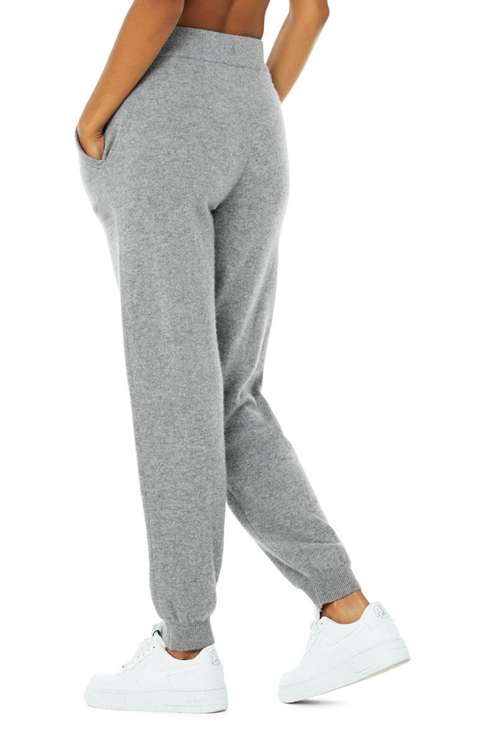 Alo Yoga High-Waist Cashmere Jet Set Women's Pants Grey | GQWCFVI-87