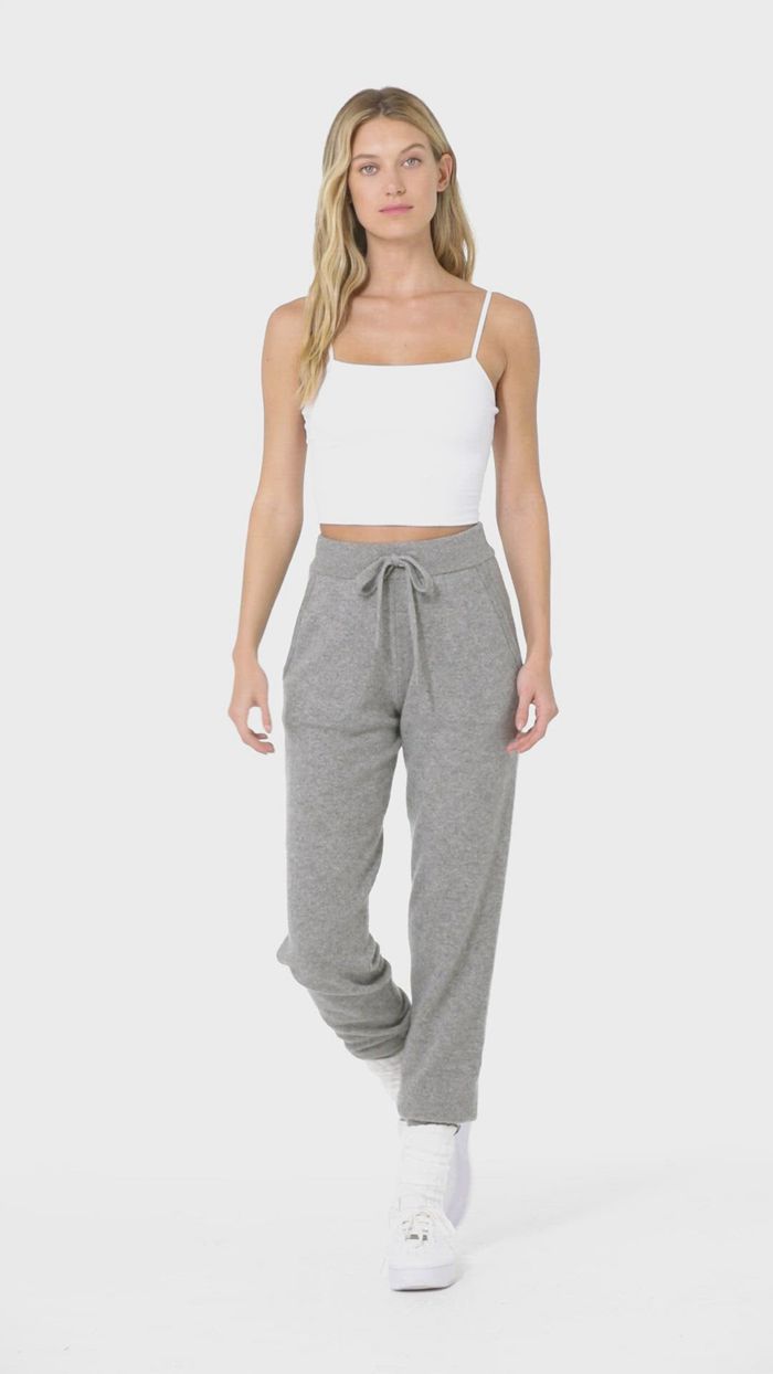 Alo Yoga High-Waist Cashmere Jet Set Women's Pants Grey | GQWCFVI-87