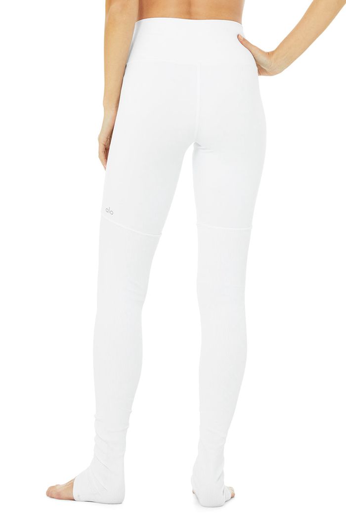 Alo Yoga High-Waist Goddess Women's Leggings White | JFIGKWX-29