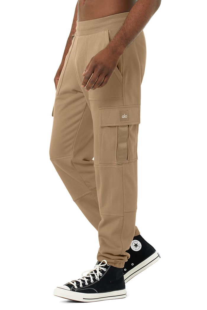 Alo Yoga Highline Cargo Sweat Men's Pants Brown | BEHUWQI-60