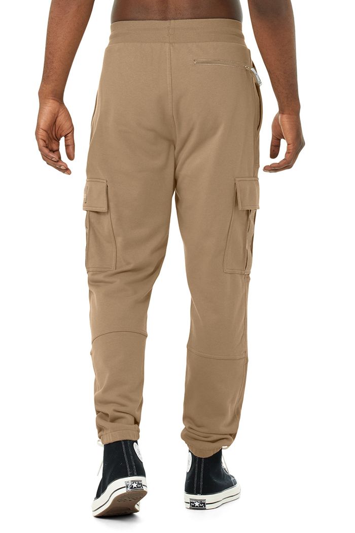 Alo Yoga Highline Cargo Sweat Men's Pants Brown | BEHUWQI-60