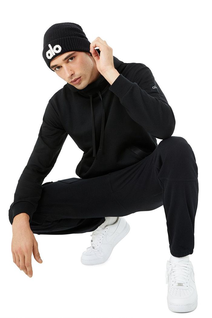 Alo Yoga Highline Cargo Sweat Men's Pants Black | ZWKJEVI-28