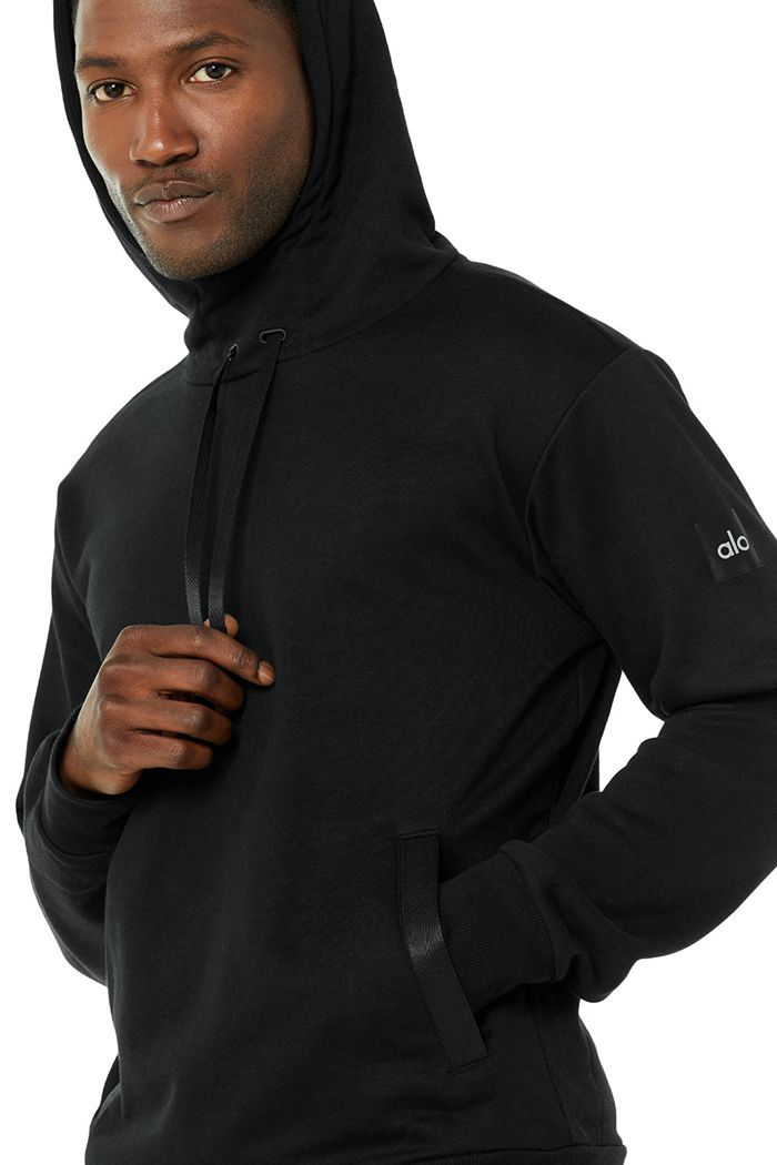 Alo Yoga Highline Men's Hoodie Black | PSCYABQ-41