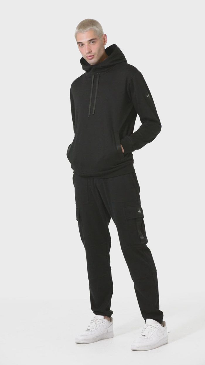 Alo Yoga Highline Men's Hoodie Black | PSCYABQ-41