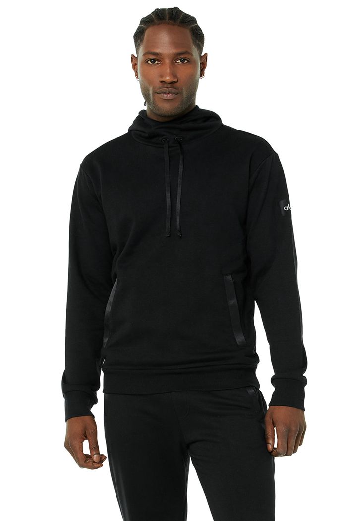 Alo Yoga Highline Men\'s Hoodie Black | PSCYABQ-41