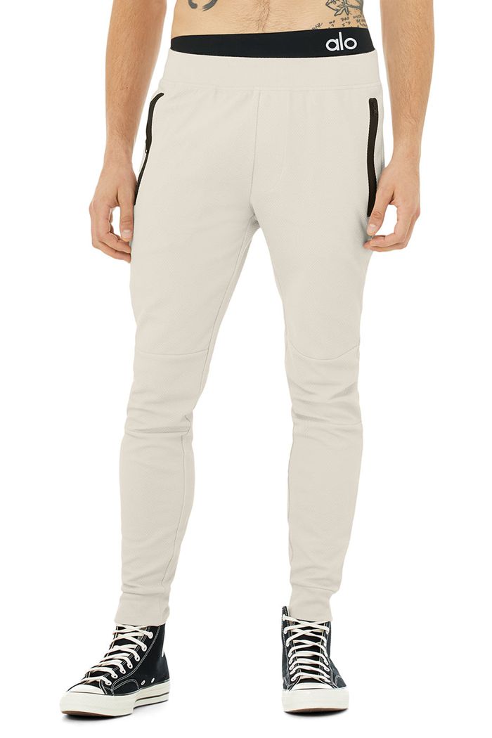 Alo Yoga Impel Sweat Men\'s Pants Beige | VXBHMTQ-19