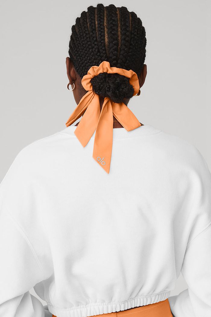 Alo Yoga Love Knots Tie Women's Scrunchie Orange | BDTSRAN-68