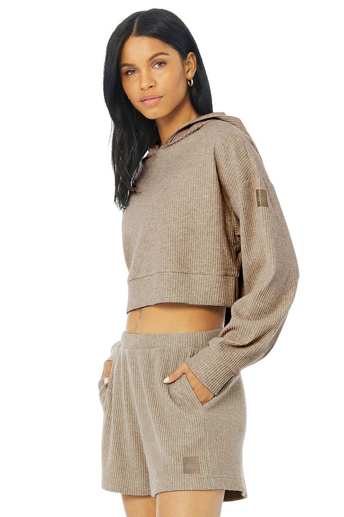 Alo Yoga Muse Women's Hoodie Brown | YGUCQWS-16