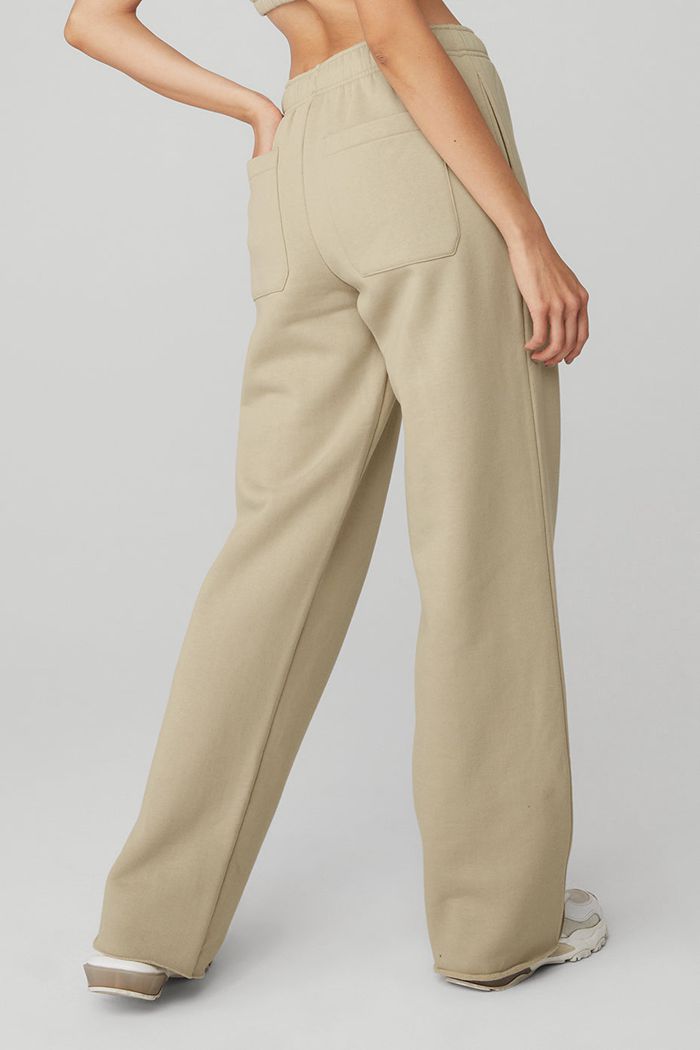 Alo Yoga Puddle Sweat Women's Pants Brown | GTVNYLH-15