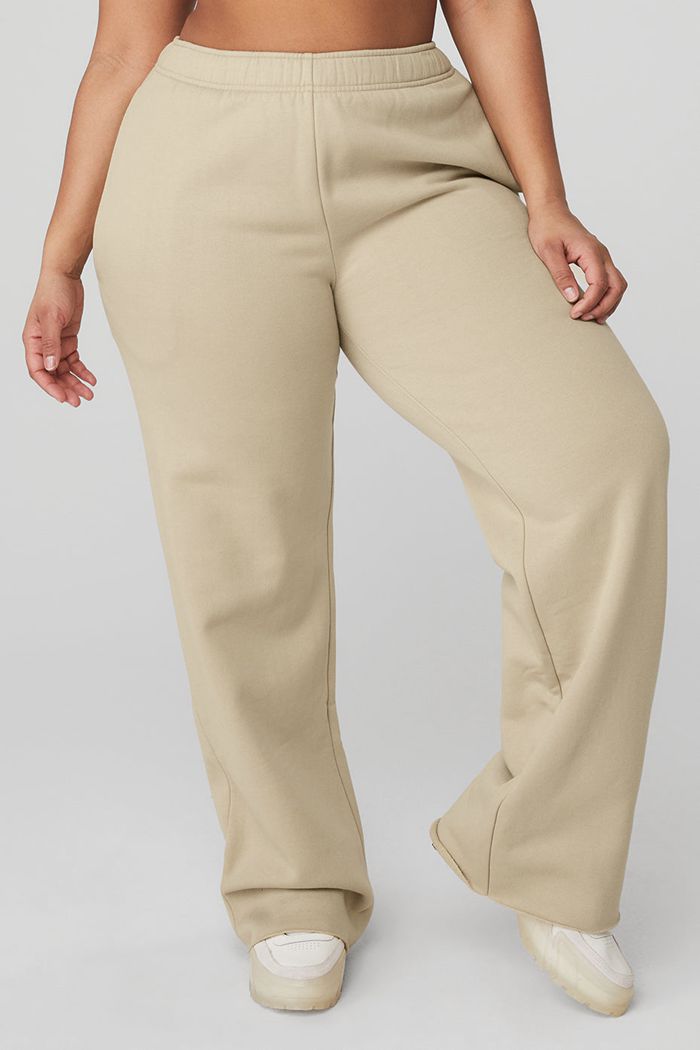 Alo Yoga Puddle Sweat Women's Pants Brown | GTVNYLH-15