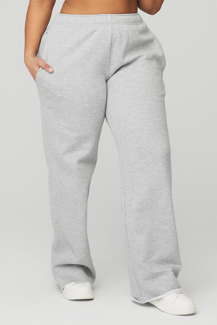 Alo Yoga Puddle Sweat Women's Pants Grey | ADUVHYX-89