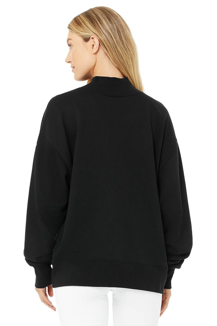 Alo Yoga Refresh Women's Pullover Black | LDRUTHJ-07