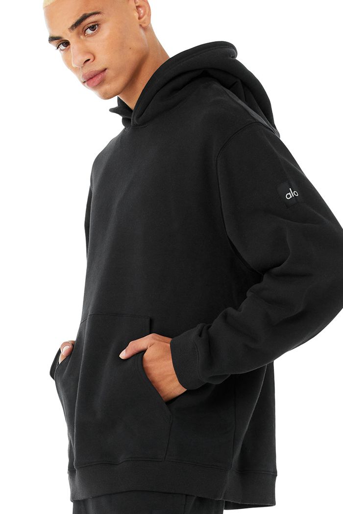 Alo Yoga Renown Men's Hoodie Black | TGVXRPL-73