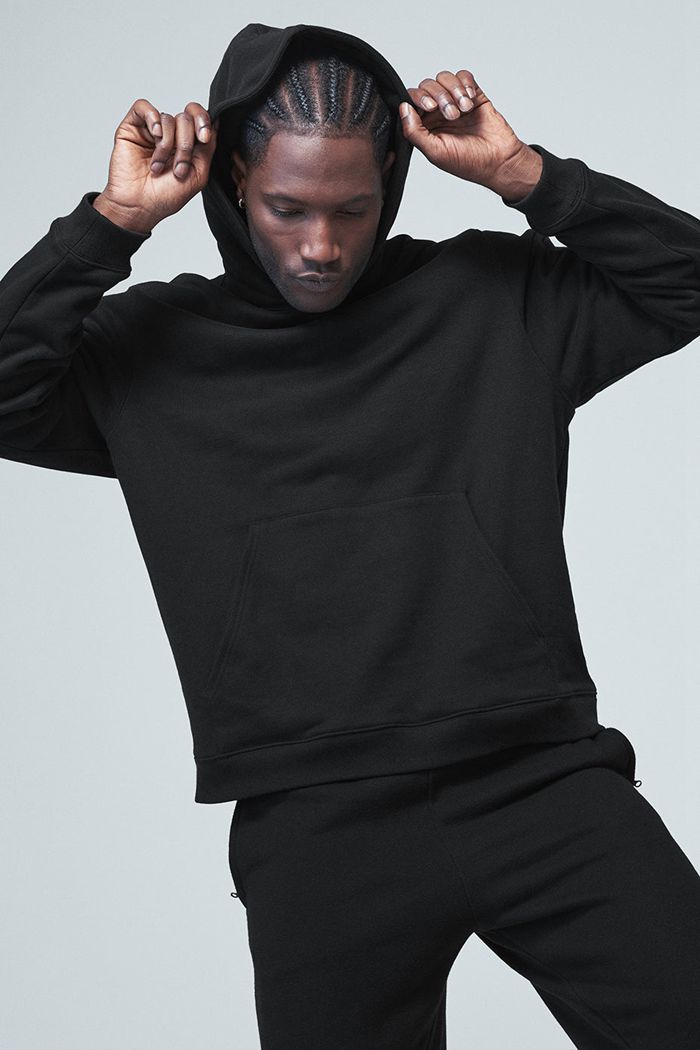 Alo Yoga Renown Men's Hoodie Black | TGVXRPL-73