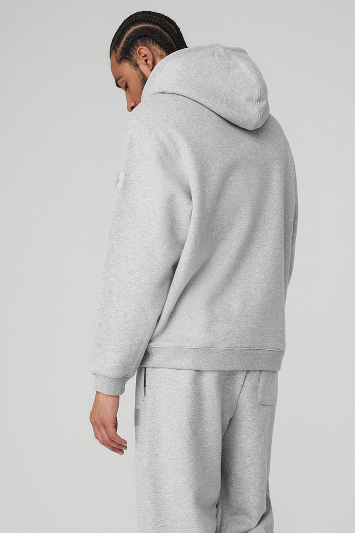 Alo Yoga Renown Men's Hoodie Grey | LDWKHYR-73