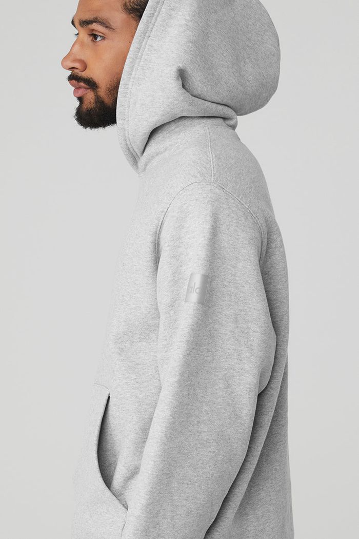 Alo Yoga Renown Men's Hoodie Grey | LDWKHYR-73