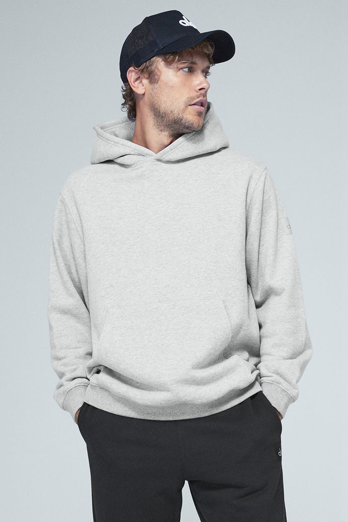 Alo Yoga Renown Men's Hoodie Grey | LDWKHYR-73