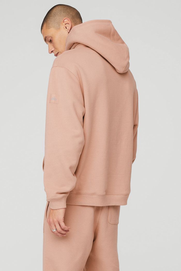 Alo Yoga Renown Men's Hoodie Pink | ZROSPGD-13