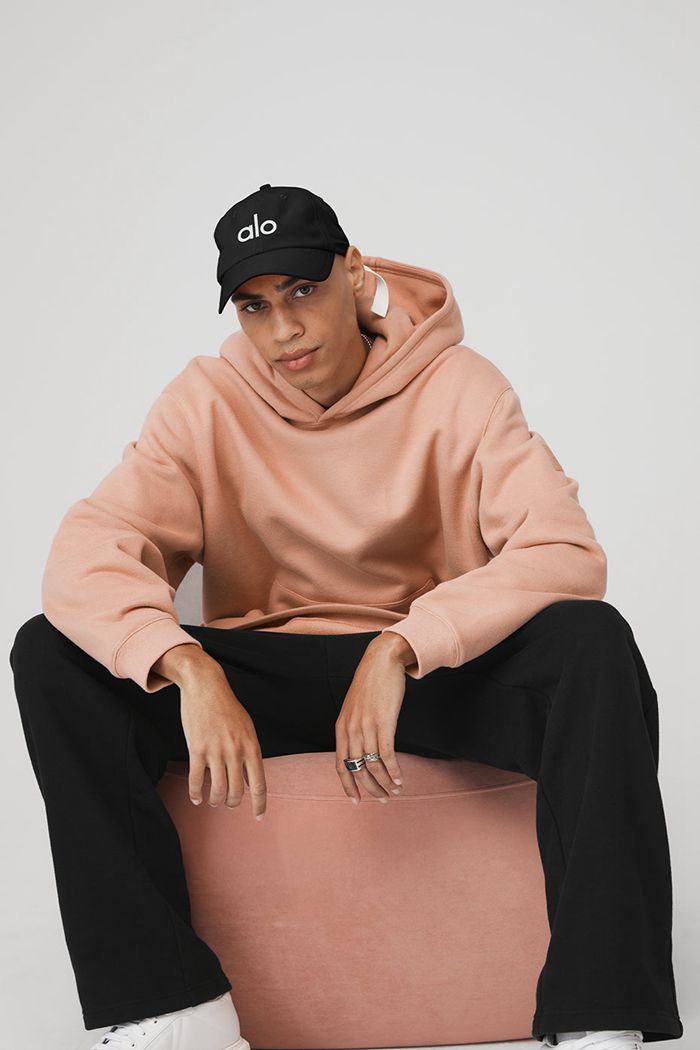 Alo Yoga Renown Men's Hoodie Pink | ZROSPGD-13