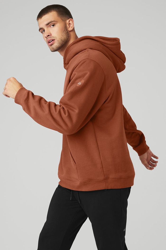 Alo Yoga Renown Men's Hoodie Red | KBIDZWA-51